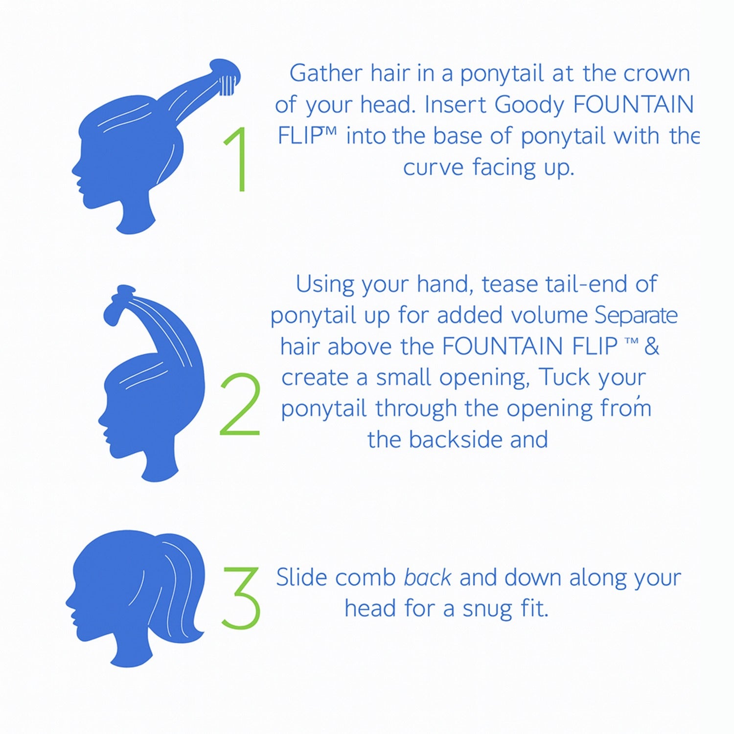 Ponytail Comb with Elastic Loop - (1 Pc) Ponytail Comb with Elastic Loop - (1 Pc)